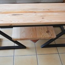 Table basse bois et acier
