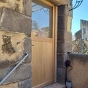Porte vitrée. Chataignier.