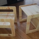 chaise haute + table