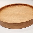 Plat en chêne tourné