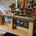 Banc métal et chêne