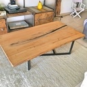 Table basse épicéa / époxy