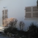 Volets à persienne en chataigner