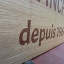 Enseigne magasin "bois dans bois"