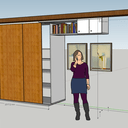 Placar en mélaminé et chêne.