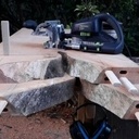 Tableau Acajou massif en symétrie et gaufrage crâqué feuilles 24K