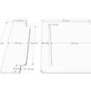 Tablette écritoire inclinée à 20° pour ERGO