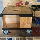 Table basse (à base de caisses de vin)