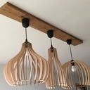 Luminaire en chutes de chêne vieux