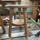 Paire de tabourets pour le coin du feu