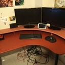 Grand bureau pour informatique et craft