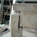 Restauration d'un pied de chaise.