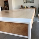 Table et banc en Frêne olivier