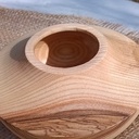 Boite à bijoux en Frêne avec fleuron en Sipo