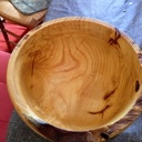 Bol en murier avec  bordure brute