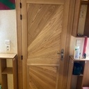 Porte avec panneaux en soleil