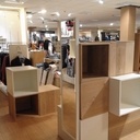 Meuble en chêne massif et mélaminé blanc