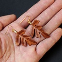 Boucles d'oreilles feuilles d'Aubépine
