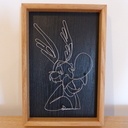 Fil d'acier et cadre bois