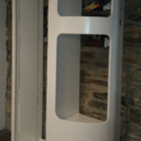 Armoire d'angle, en CP cintré