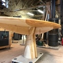 Table ovale deux essences