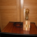 Lampe de chevet en bois de bout