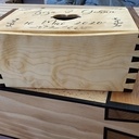 Boîte mariage avec doubles queues d'arondes inclinées