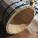 Poubelle avec les chutes