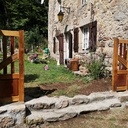 Portail en quatre éléments, chêne et niangon