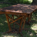 Tables d'extérieur en douglas flammé