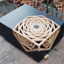 Table basse chêne et valchromat