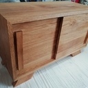 Meuble à chaussures chêne et padouk