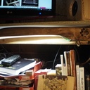 Lampe noyer dans la masse