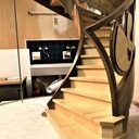 Escalier prenant la forme d'un œuf sur la vue en plan