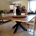 Table piètement métallique