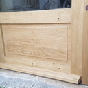 Porte fenêtre bois cintrée.