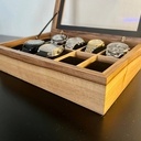 Coffret à montres en noyer