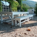 Table et bancs de jardin