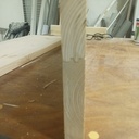 Petite table basse assemblage profil contre profil