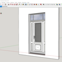 Elévation géométrale de porte d'entrée avec le logiciel Sketchup