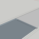 la rainure ne va pas au bout pour ne pas être vu depuis l'avant.