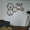 Étagères hexagonale design