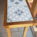 Petite console en chene avec pied courbes