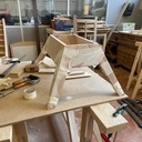 Table basse en arêtier