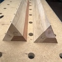 Planche à découper hexagonale, 3D, bois de bout