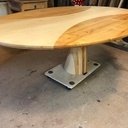 Table ovale deux essences