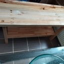 Meuble vasque imitation établi