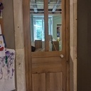 Porte en chêne massif à recouvrement