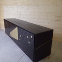 Enfilade en chêne et laiton