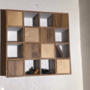 Étagère murale pour les clés et courrier multi essences